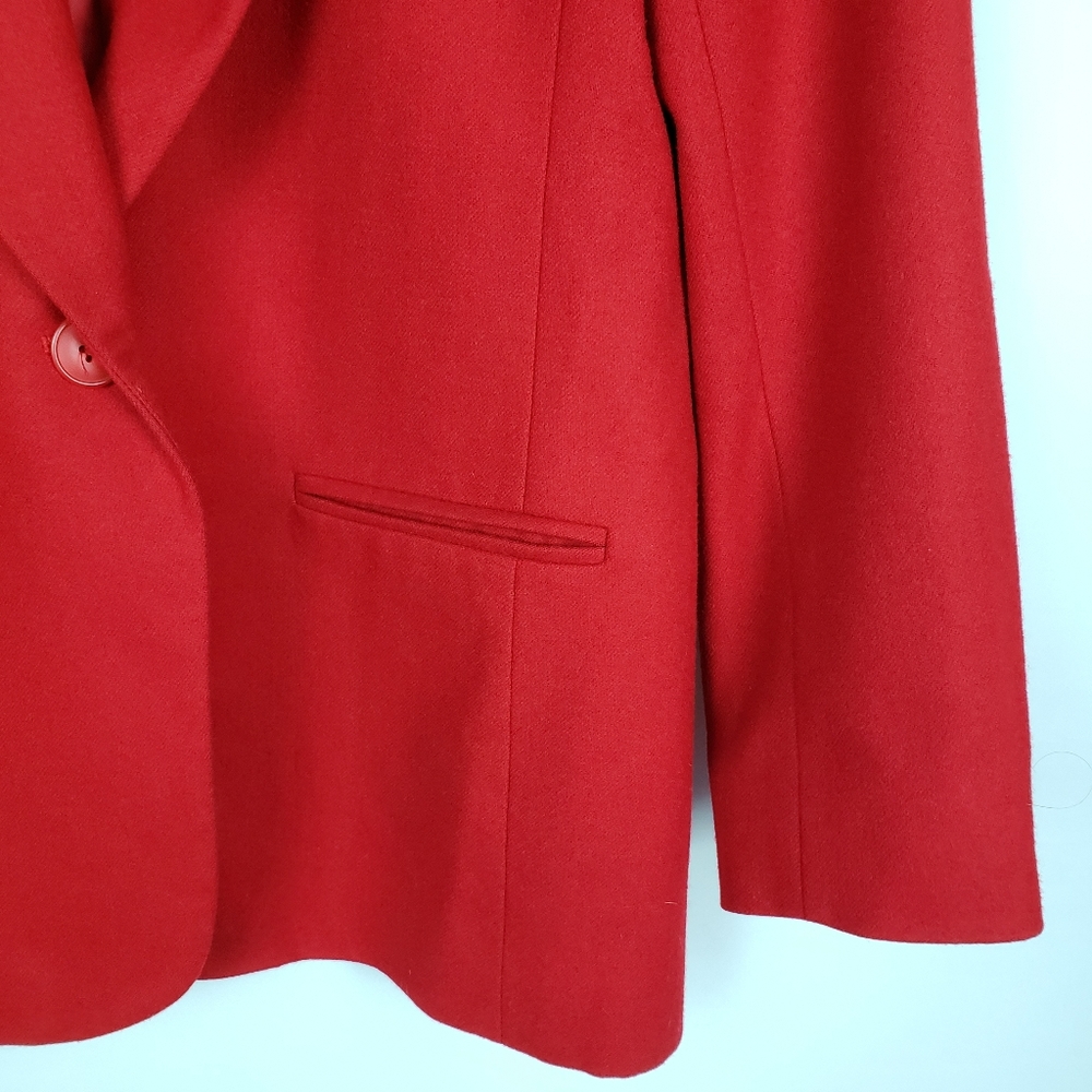 Pendleton Blazer Classic Red One Button Wool Blaz… - image 8